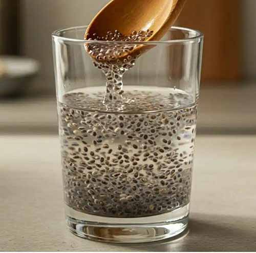 Freshly Ground Chia Seeds in Water 1