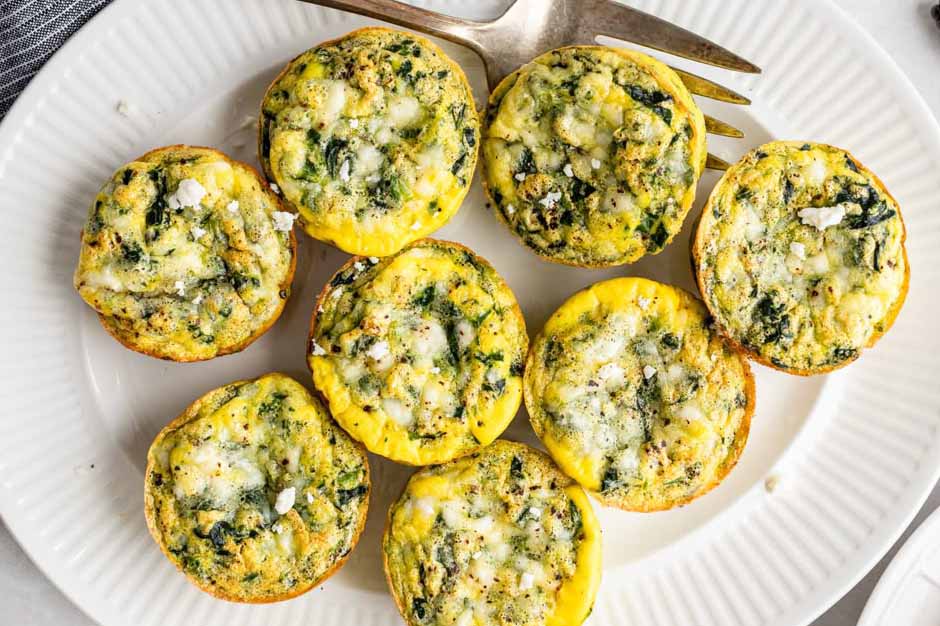 Greek Spinach Feta Egg Muffins