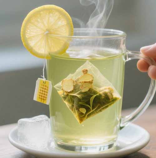 Lukewarm Green Tea with Lemon 1