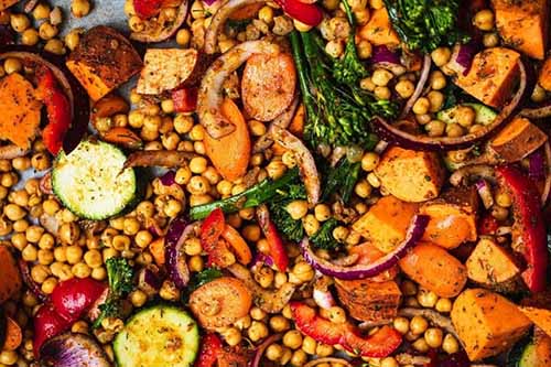 Mediterranean Chickpea Vegetable Sheet Pan 1