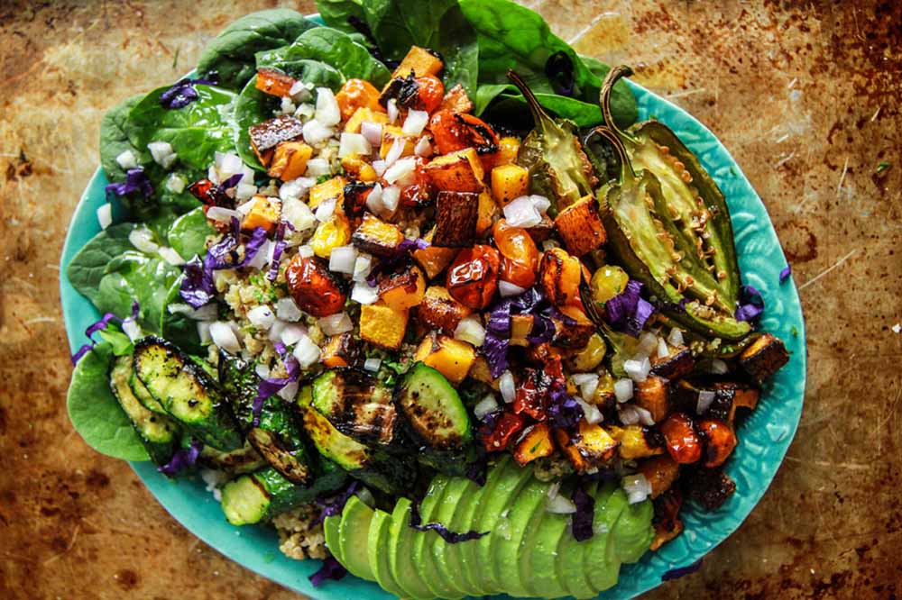 Quinoa and Roasted Veggie Bowl