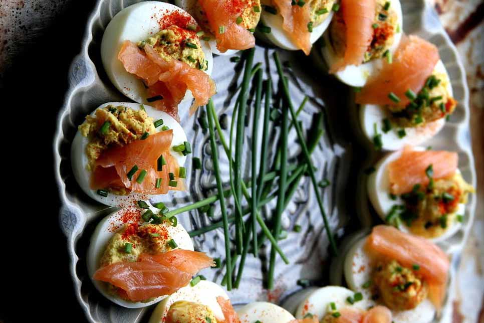 Smoked Salmon Chive Egg Cups