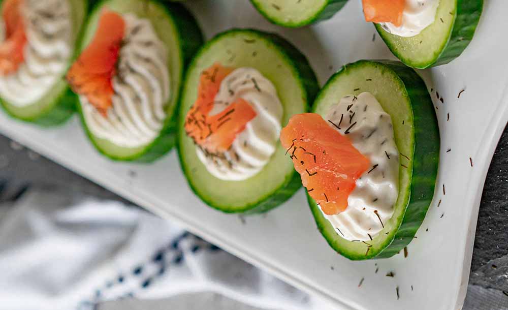 Smoked Salmon Cucumber Bites