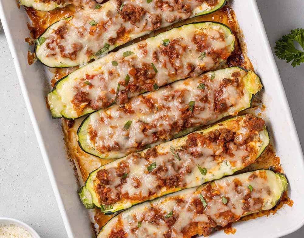 Zucchini Lasagna Boats
