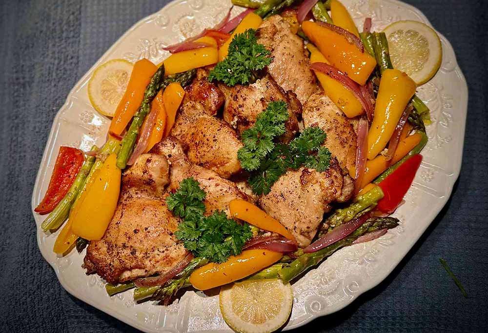 Sheet Pan Lemon Garlic Chicken with Vegetables